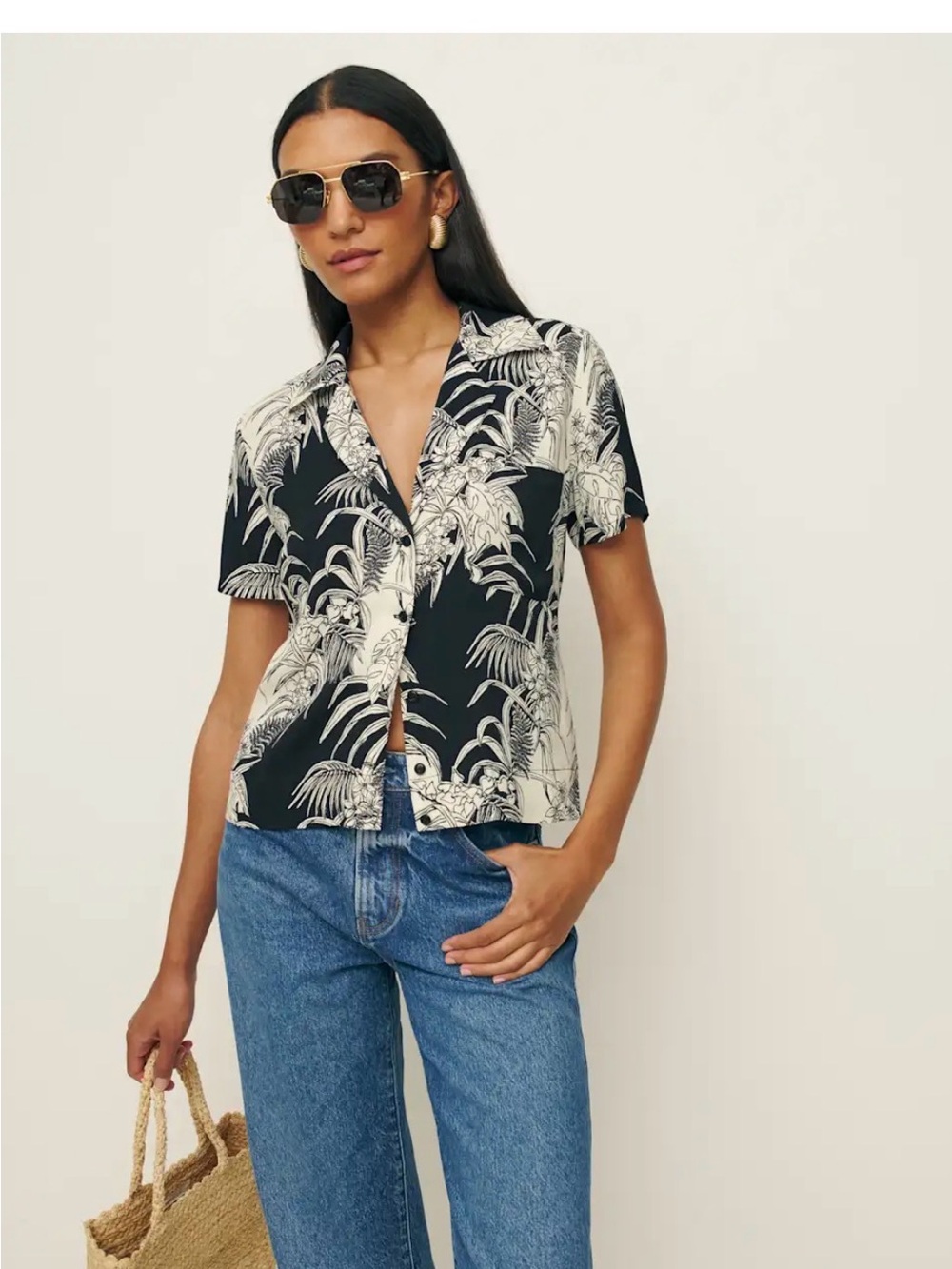 Reformation Cuba Top in Amazon - XS Like New